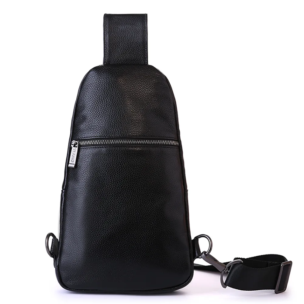 Повседневная сумка из натуральной воловьей кожи нагрудная Сумочка через плечо