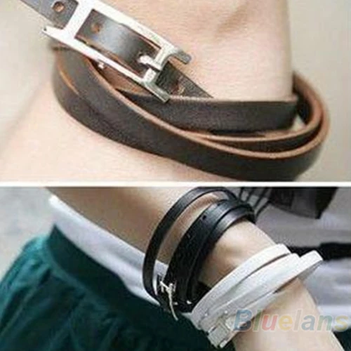 Женский Мужской многослойный Плетеный браслет Bluelans из искусственной кожи |