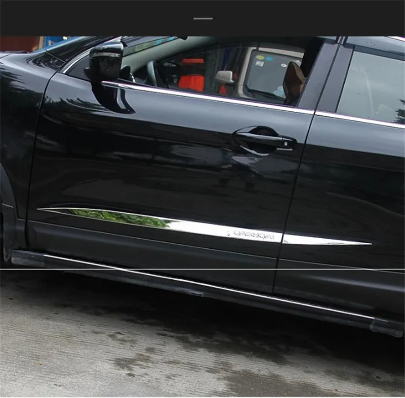 Для Nissan Qashqai J11 2014 2018 4 шт. автомобильный Стайлинг нержавеющая стальная наружная