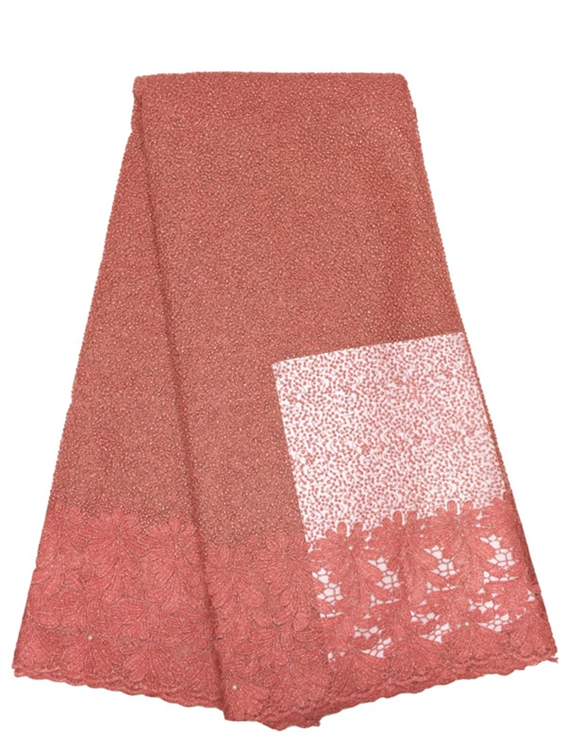 2016 новое желтое Африканское Тюлевое кружево с бусинами Высококачественная