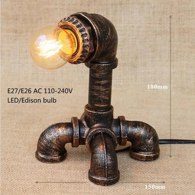 Арт-деко креативный робот стимпанк настольная лампа e27/e26 110 v 220 v винтажные светодиодные настольные лампы для чтения свет для изучения спальни ночники для офиса - Цвет корпуса: A