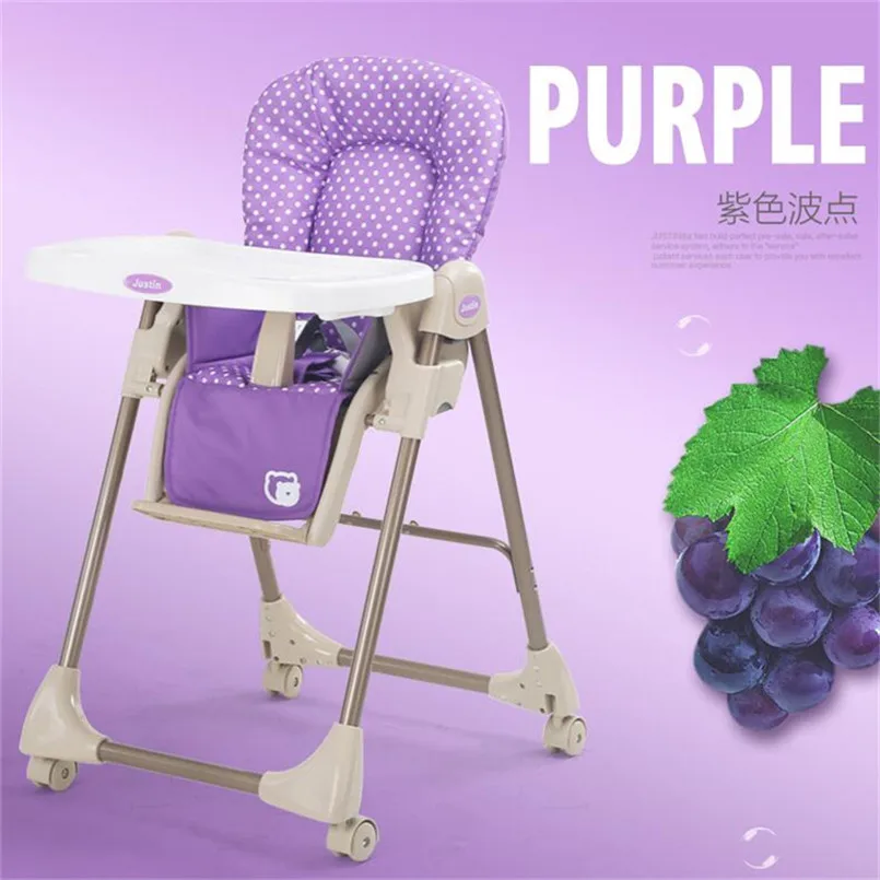 Складной высокий стул для младенцев Многоцветный портативный кормления детский