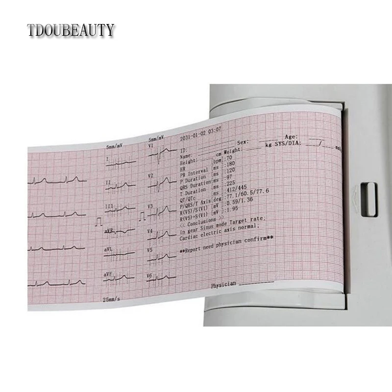 10 шт. hermal Paper Roll ECG 110 мм * 20 м для маркировки CE Digital 12 выводов 3/6 каналов Machine ECG600G