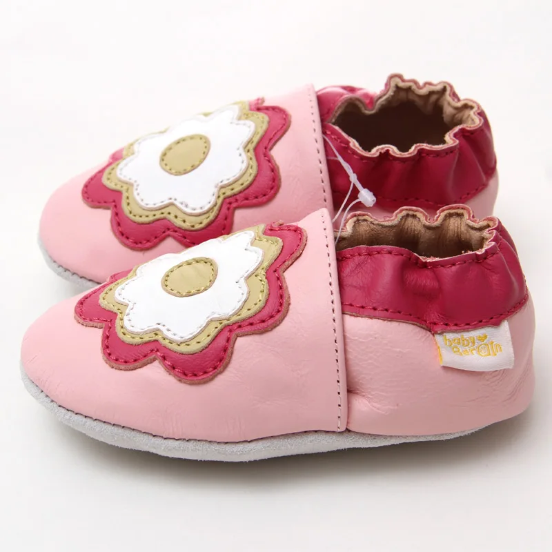 Детская кожаная обувь Мокасины для маленьких девочек тех кто только начинает