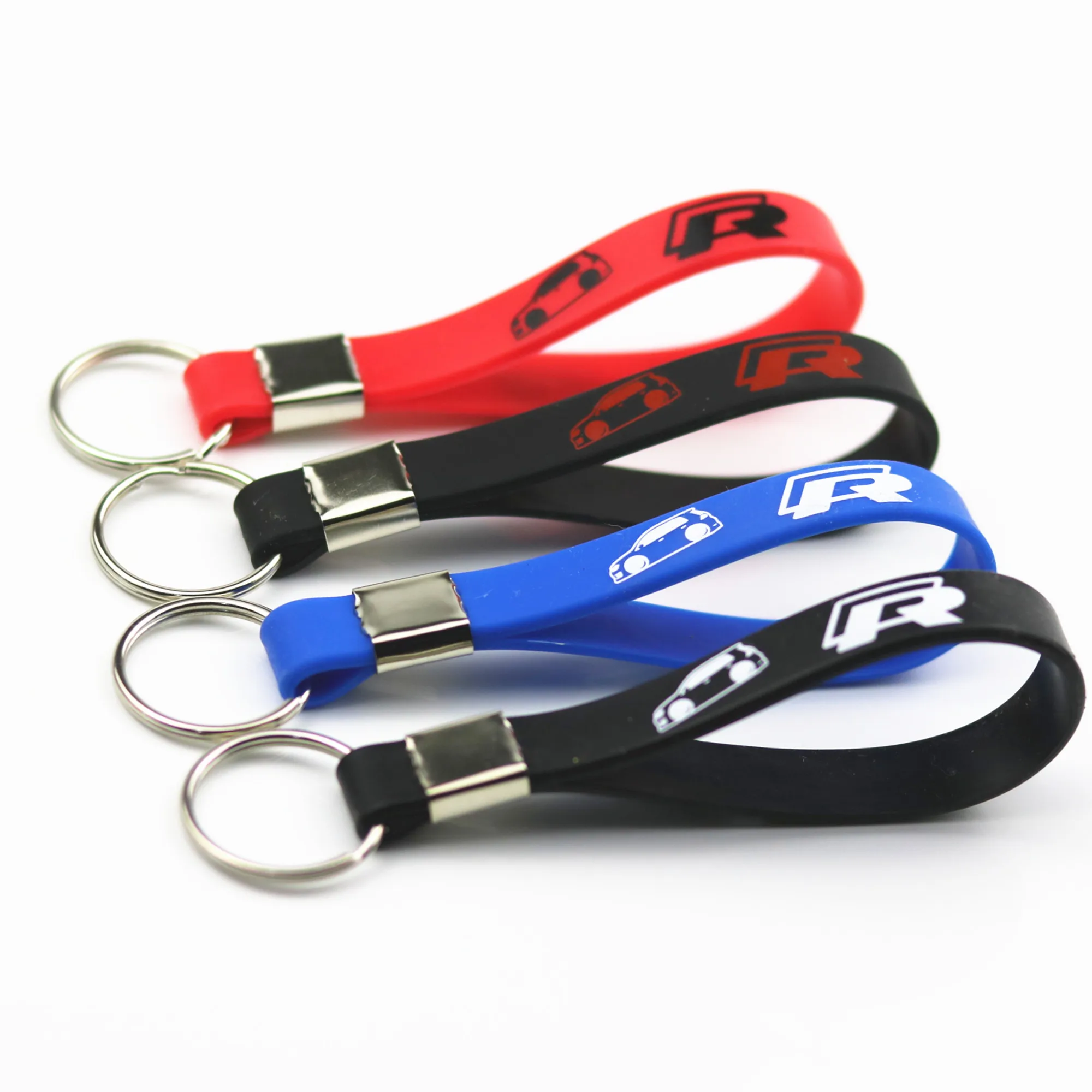 Прохладный силиконовые R логотип эмблема значок автомобиль брелок для Volkswagen VW Polo