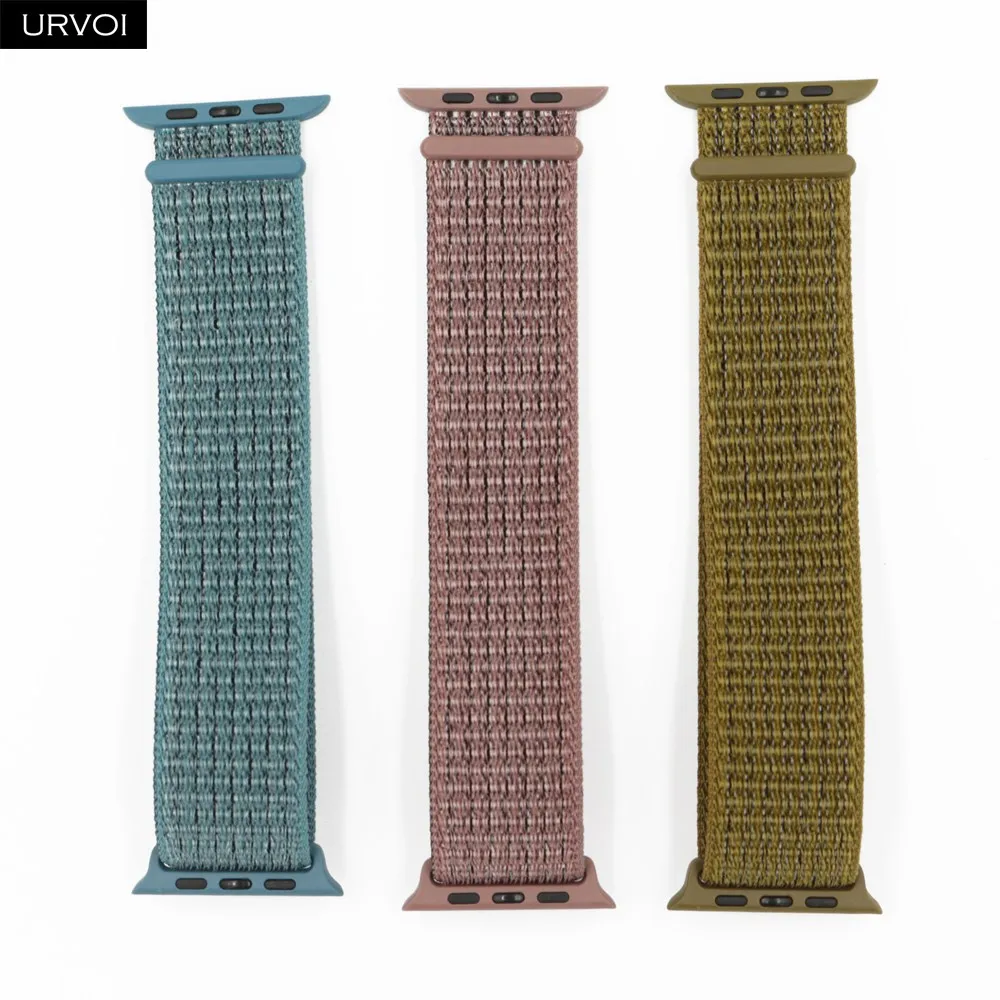 URVOI band для apple watch series 4 3 Спортивная петля светоотражающий ремешок iwatch тканый