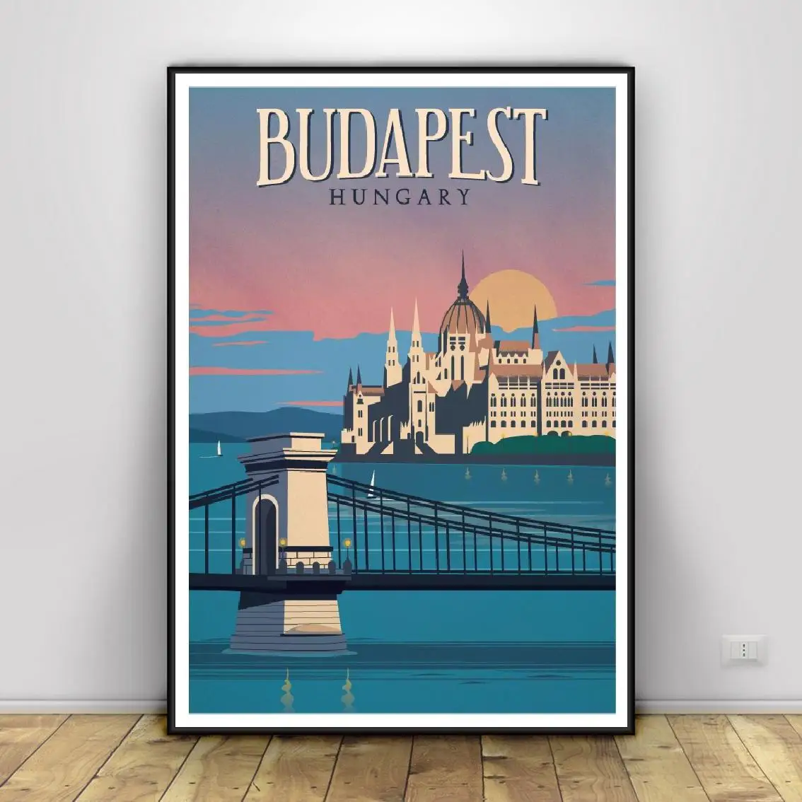 Винтажный BUDAPEST Hungary картина холст плакат настенные художественные фотографии