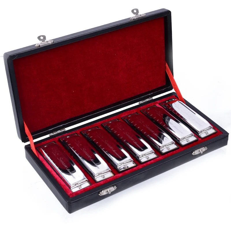 Губная гармоника Лебедь SW1020-7T Bluesband 7 шт блюз Арфа диатонический набор губных гармоник w/чехол+ салфетки