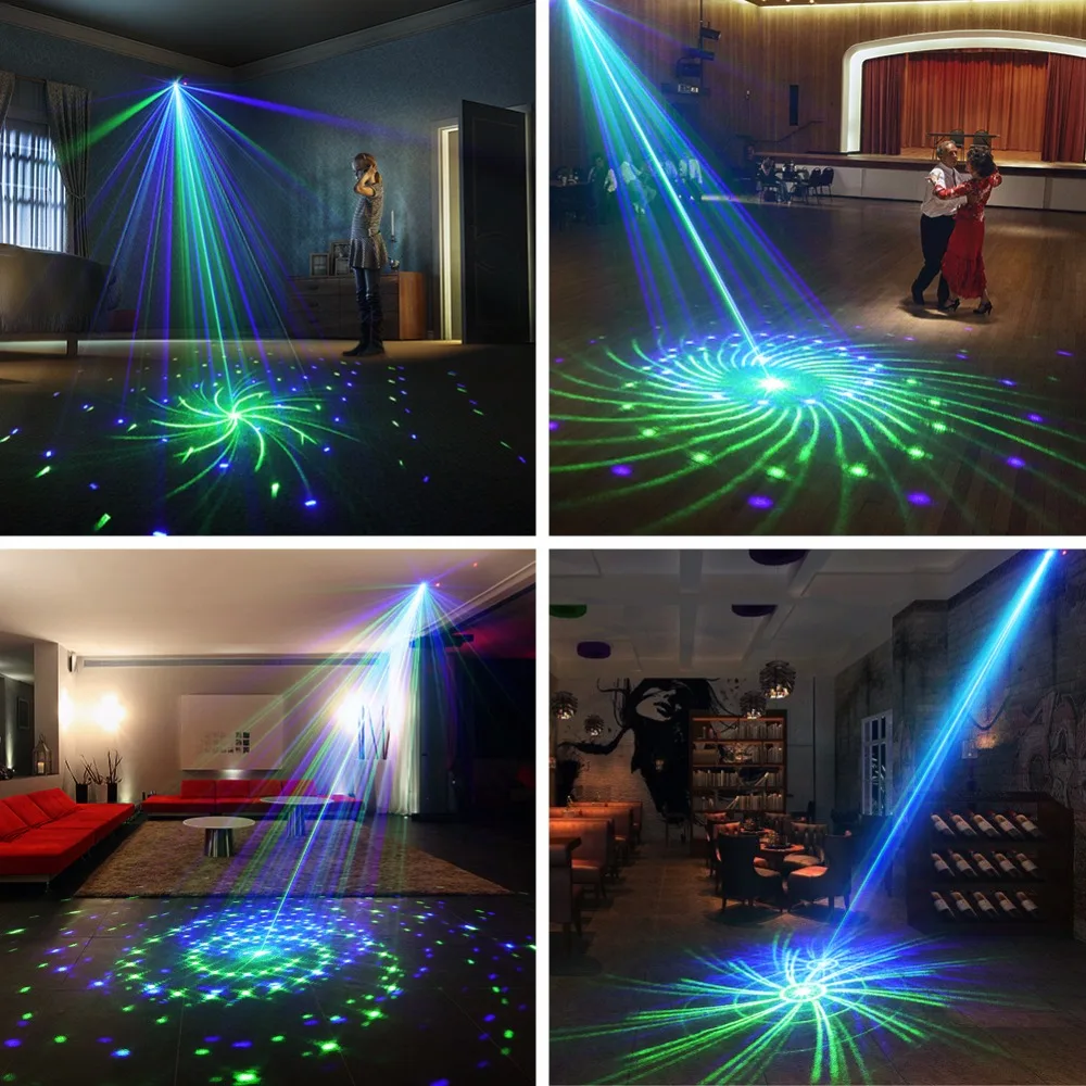SUNY 12 GB Patterns Laser Light Blue LED Stage Sound Activated Gobo Projector Show for Club Bar DJ Disco Home Party(Z12GB) | Освещение