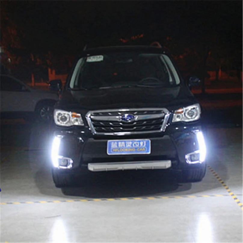 2 шт. для Subaru Forester 2013 DRL автомобильный Стайлинг светодиодный желтый указатель поворота дневное Вождение ходовые огни реле