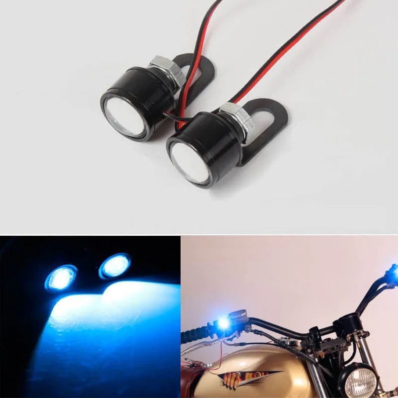 Мотоциклетный 12V Точечный светильник холодный синий светодиодный для головы