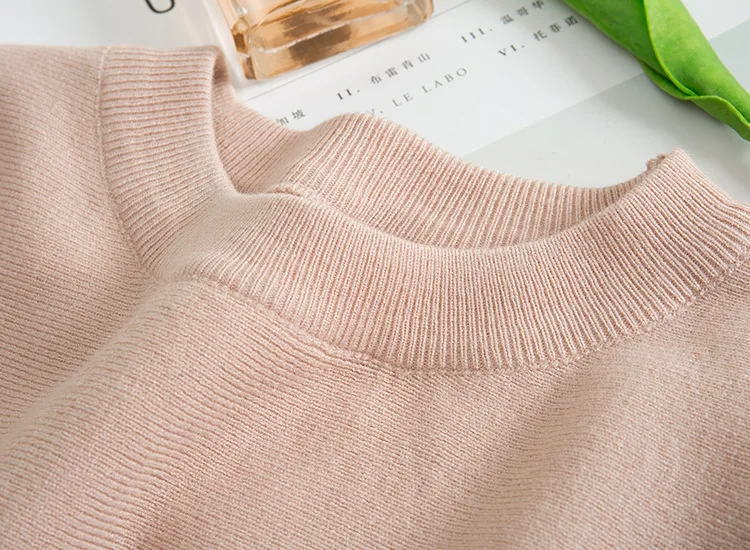 HLBCBG Autumn Winter Sweater Women Contrast Color Pullover Jumper Long Sleeve O-Neck Knitted Tops Outwear Pull Femme | Женская одежда