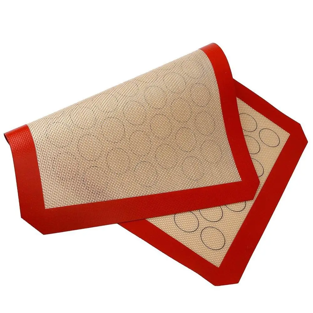 Силиконовый коврик для выпечки макарон антипригарный круглый кухонный теста