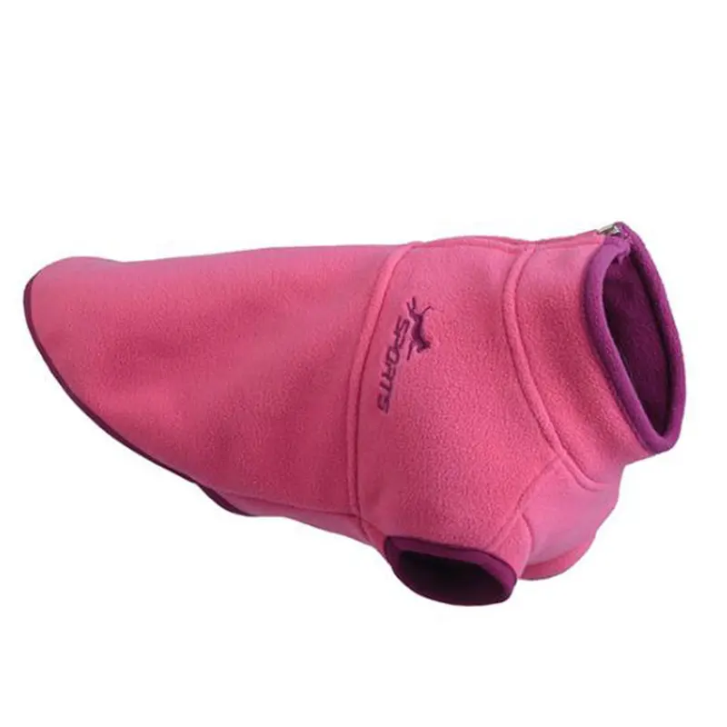 pink Abrlo Домашние животные зима флис теплая одежда для собак утолщенный пуловер жилет щенок собаки породы такса куртка одежда для маленьких собак Бульдог - Цвет: pink