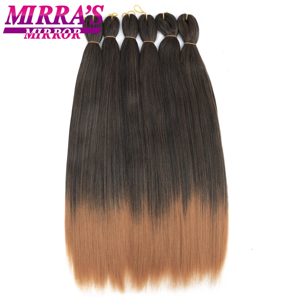 Mirra's Mirror Jumbo косы волос 2" 26" Ombre плетение волос 2 тона синтетическое плетение волос для вязаный крючком горячей воды набор