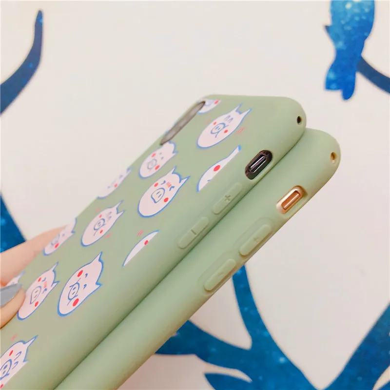 Мягкий силиконовый чехол для телефона iPhone 6 6s 7 8 Plus X XR XS Max милый мультяшный