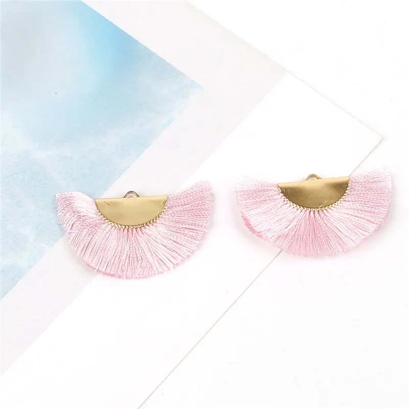 Pink 2 шт. искусственный шелк кисточкой винтажные Мини-кисточки для мобильного телефона кулон ручной работы серьги ожерелье брелок DIY ювелирные украшения аксессуары - Цвет: Pink