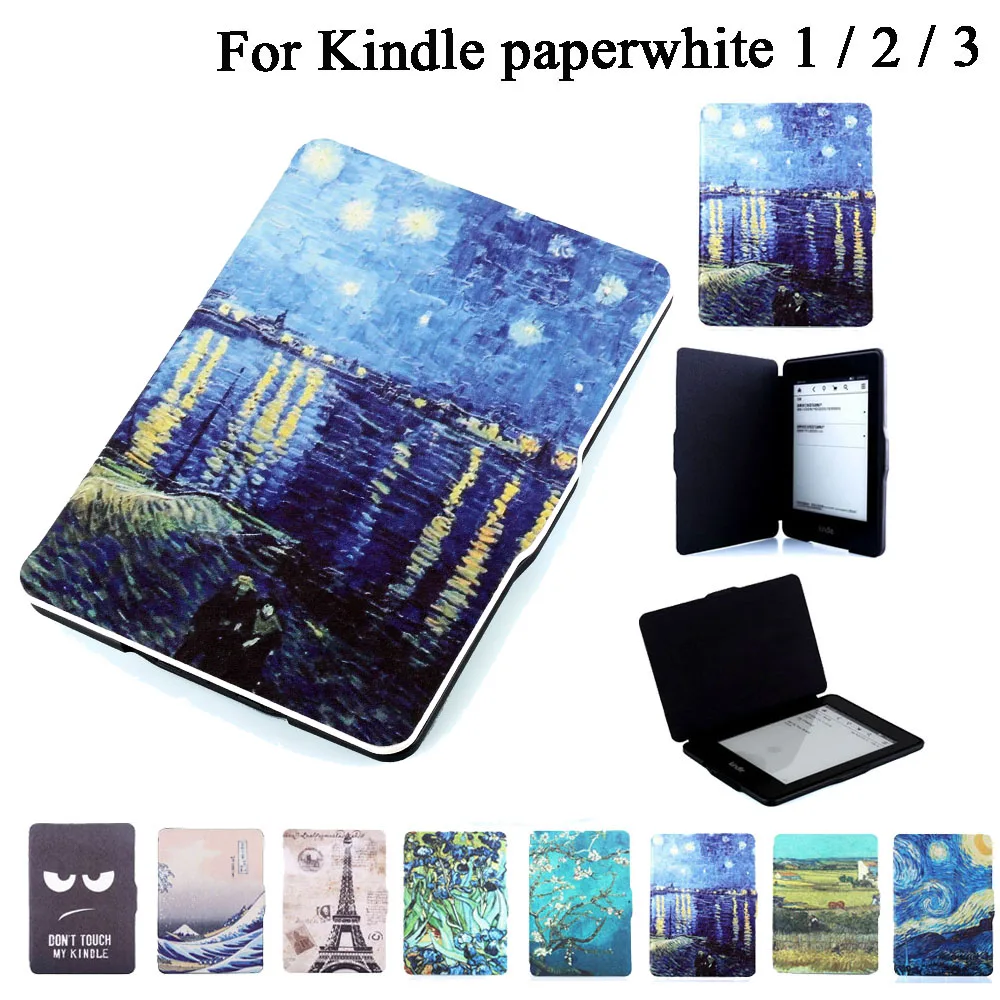 Высококачественный чехол для Kindle Paperwhite Van Gogh Design skin 1 2 3 6 электронная книга