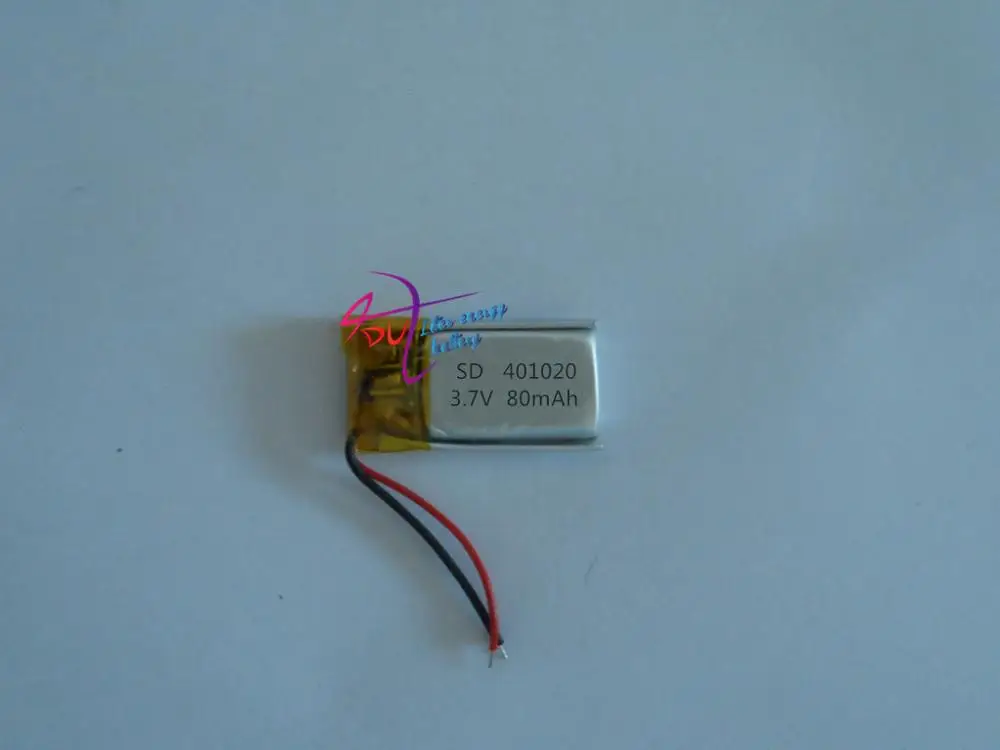 Литий-ионные полимерные аккумуляторы 401020 80 мА · ч 3 7 в 20x10x4 мини Bluetooth-гарнитура