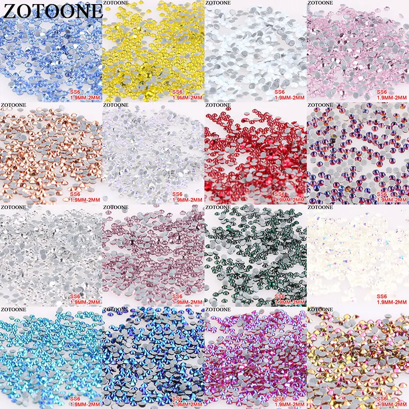 ZOTOONE Горячая фиксация стразы s для одежды SS6 клейкие стеклянные камни и цирстлы AB