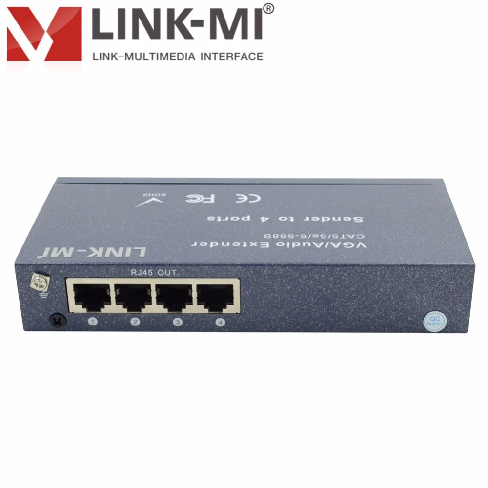 Фото LINK-MI 4 порта VGA удлинитель для передатчика над одним кабелем Cat5 UTP до 100 м/200 м/300 м 1920x1080 с локальным VGA контуром №4