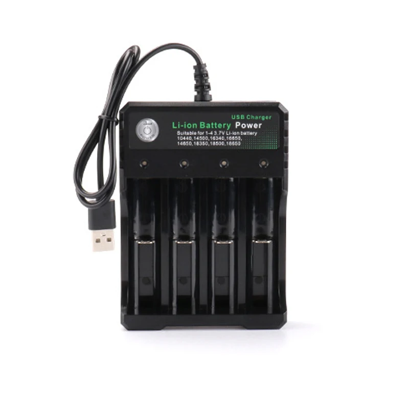 DC 4,2 V/1A 18650 USB Зарядное устройство 4-slot литий-ионный Батарея USB Зарядное устройство адаптер для Батарея 18350 16340 18500 26650 18650 14500