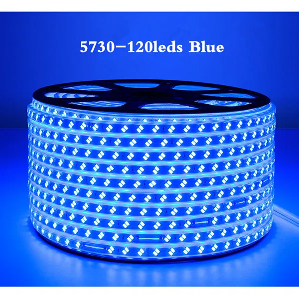 Blue Светодиодная лента 180 светодиодный s/m 5630 5730 220 V лента белый/теплый белый водонепроницаемый супер яркость украшение дома IP67 - Испускаемый цвет: Blue