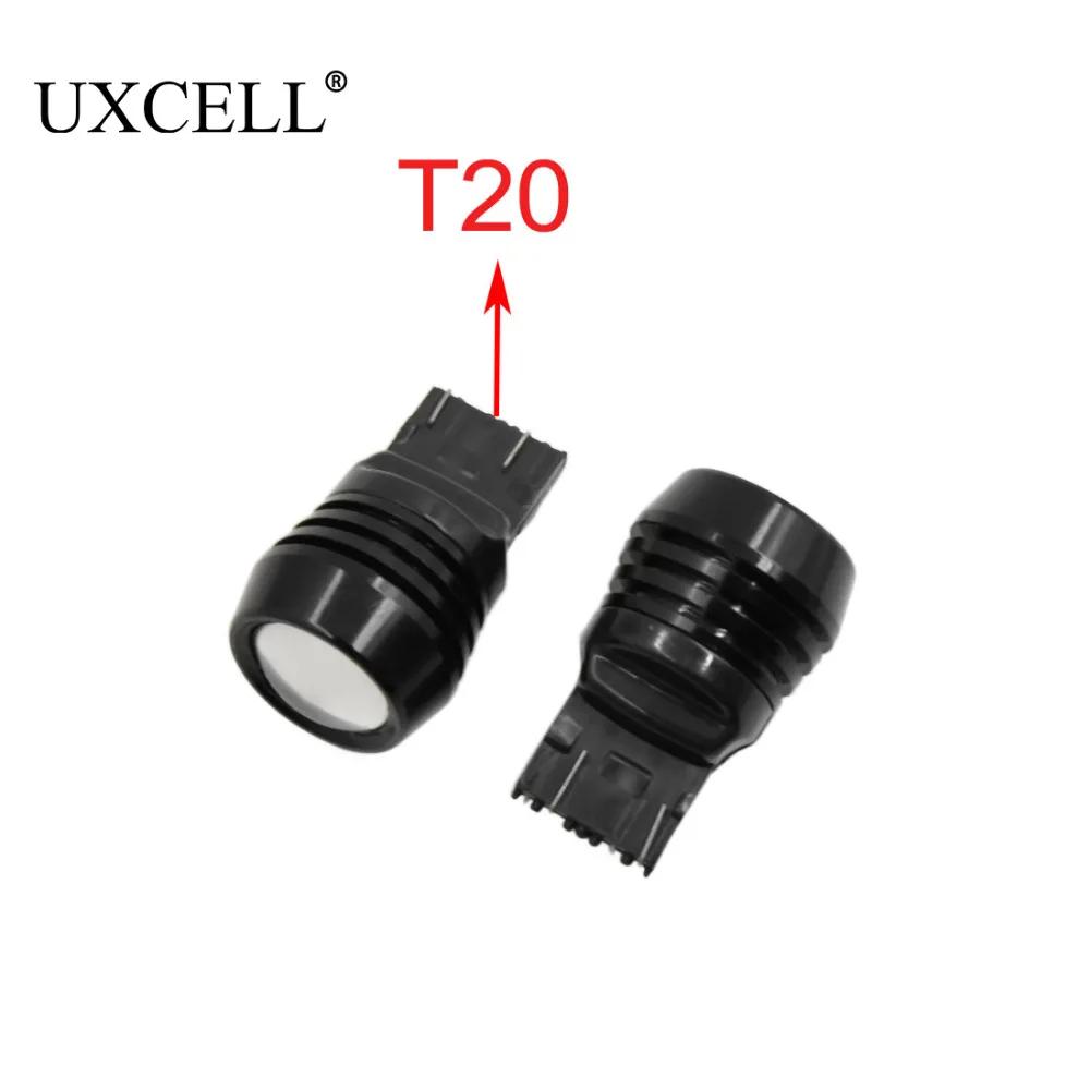 UXCELLL 2 шт. T20 7440 7443 теплый белый монолитный блок светодиодов объектив проектора
