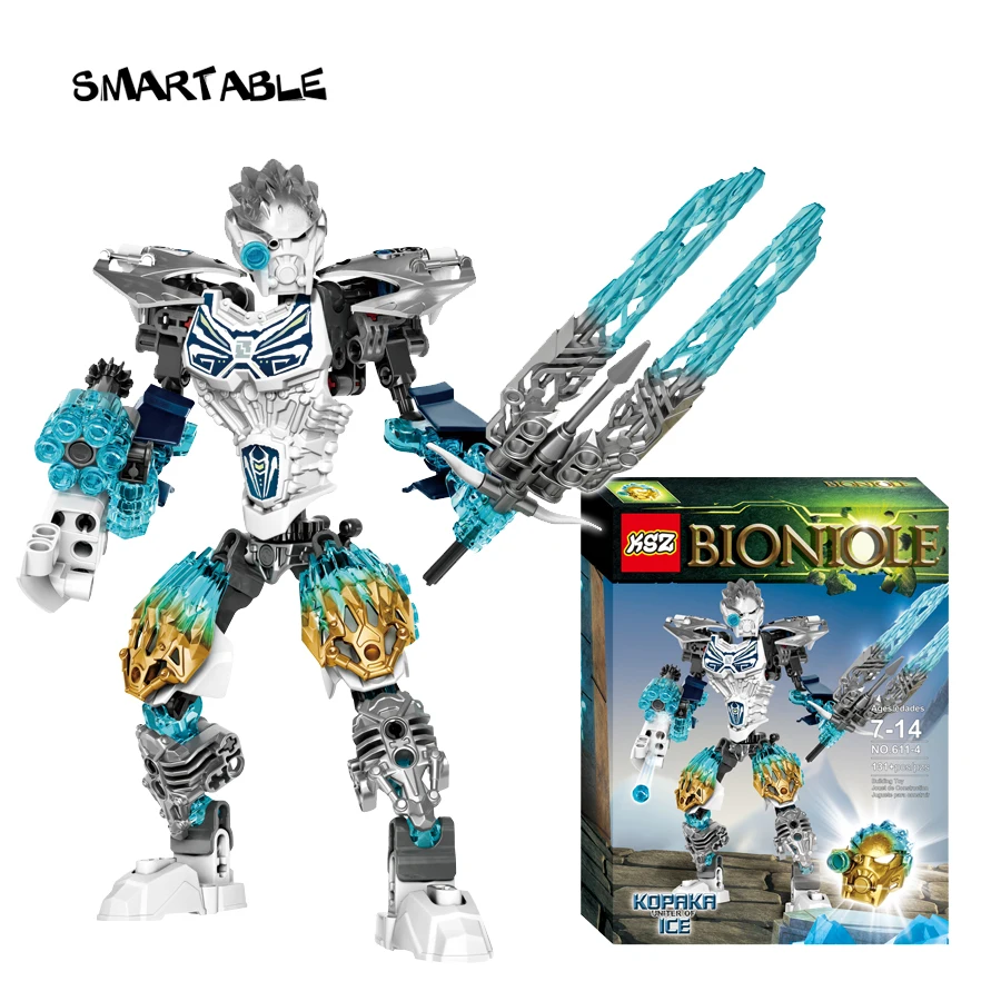

BIONICLE Series 4 pcs/set Earth ICE Fire Hunter Action Figures Building Block Toys For Boy Compatible All Brands BIONICLE Gift