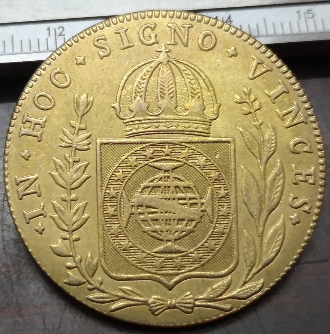 1827-R бразильская медная копировальная монета 80 Reis-Педро I 36 мм | Дом и сад