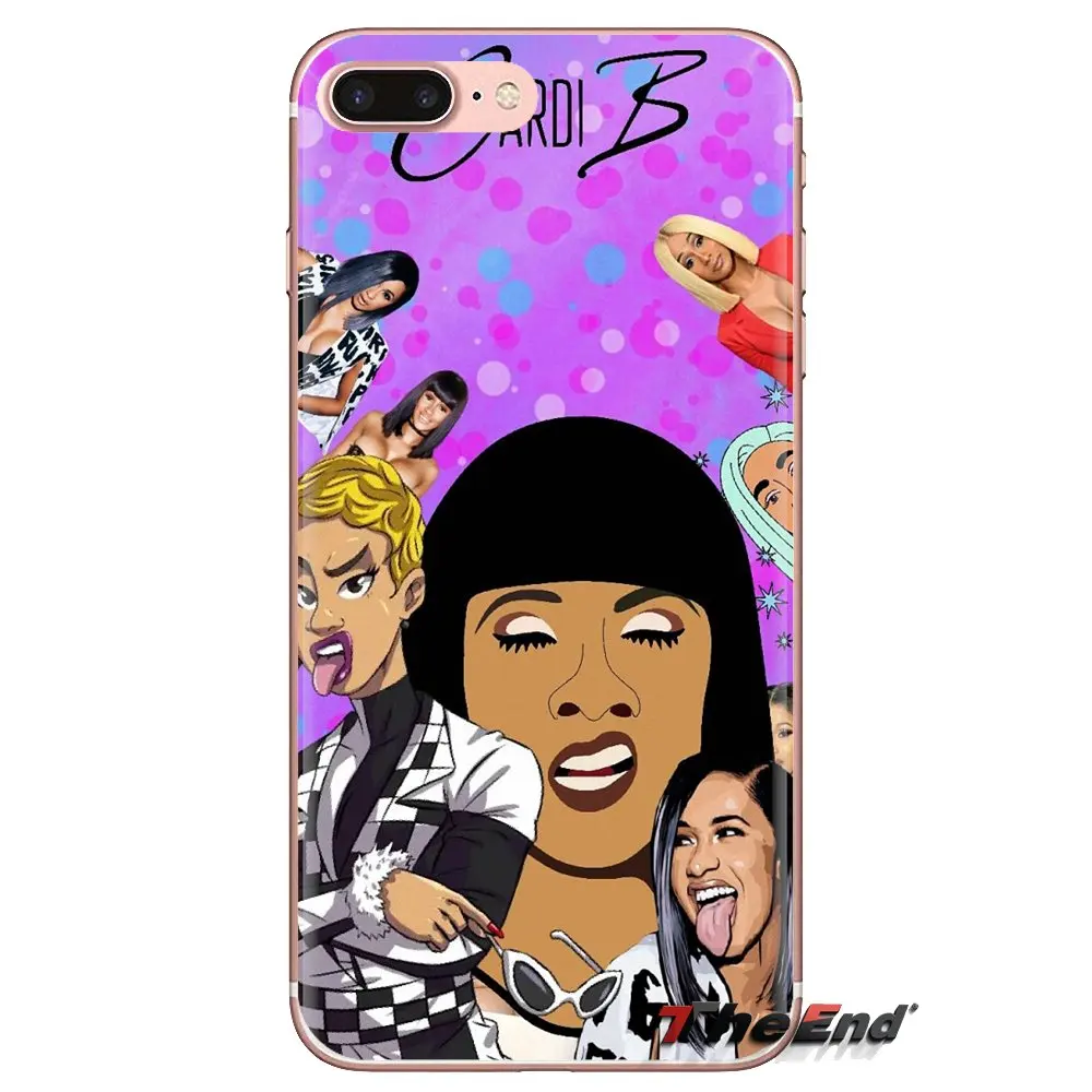 Прозрачный чехол из ТПУ Cardi B и Бруно Марс для Xiaomi Mi3 Samsung A10 A30 A40 A50 A60 A70 Galaxy S2 Note 2 Grand