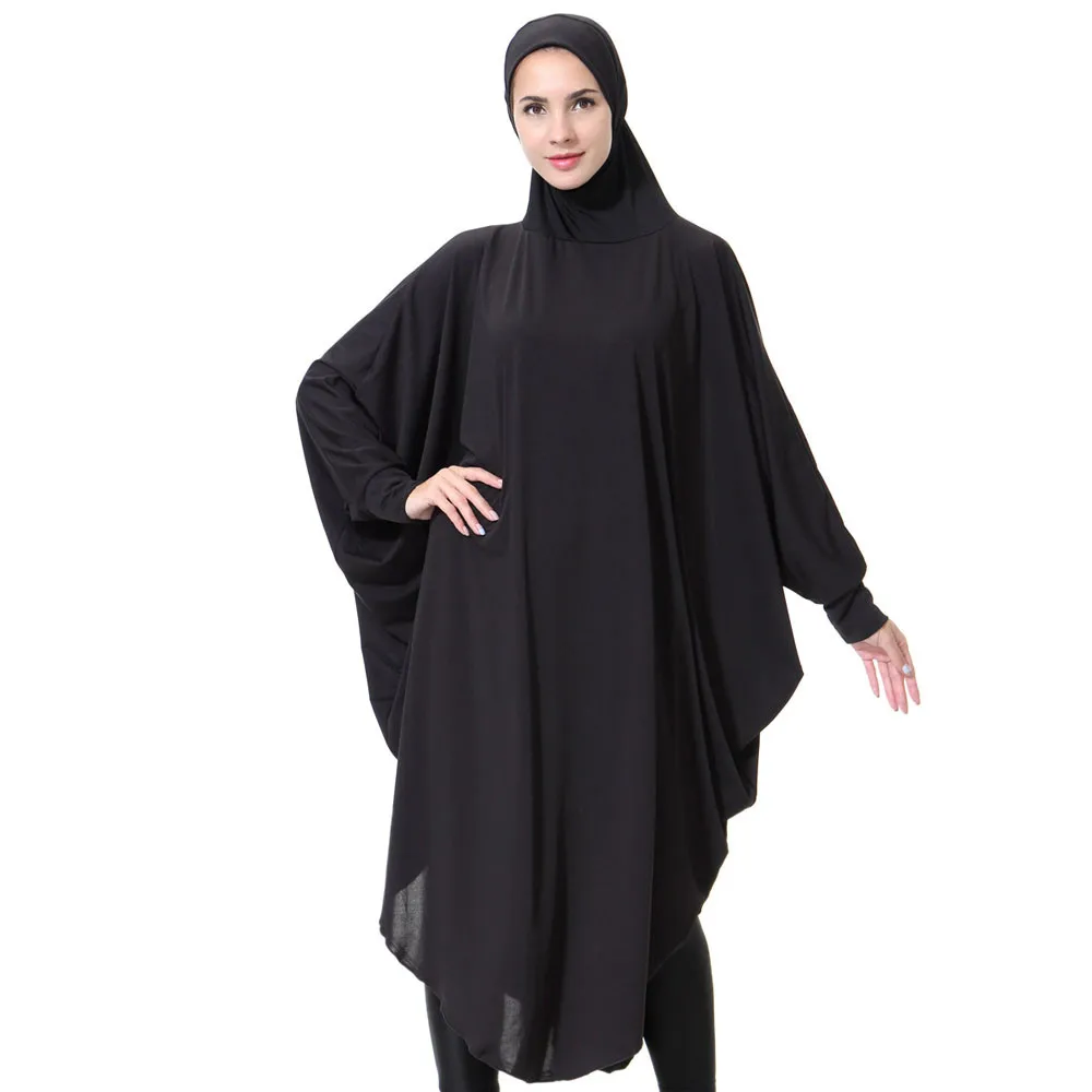 CHAMSGEND Womens Lady Daily Casual Muslim Soild Long Sleeve Vintage Fasion Dresses abayas for women hijab dress C30118 | Тематическая