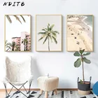 Скандинавский пляжный холст с принтом, настенный художественный пейзаж, плакат, Скандинавская живопись, украшение, картина, современный декор для гостиной