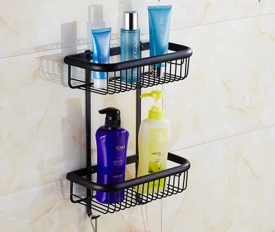 Античная черная матовая латунная вешалка для банных полотенец полка держатель