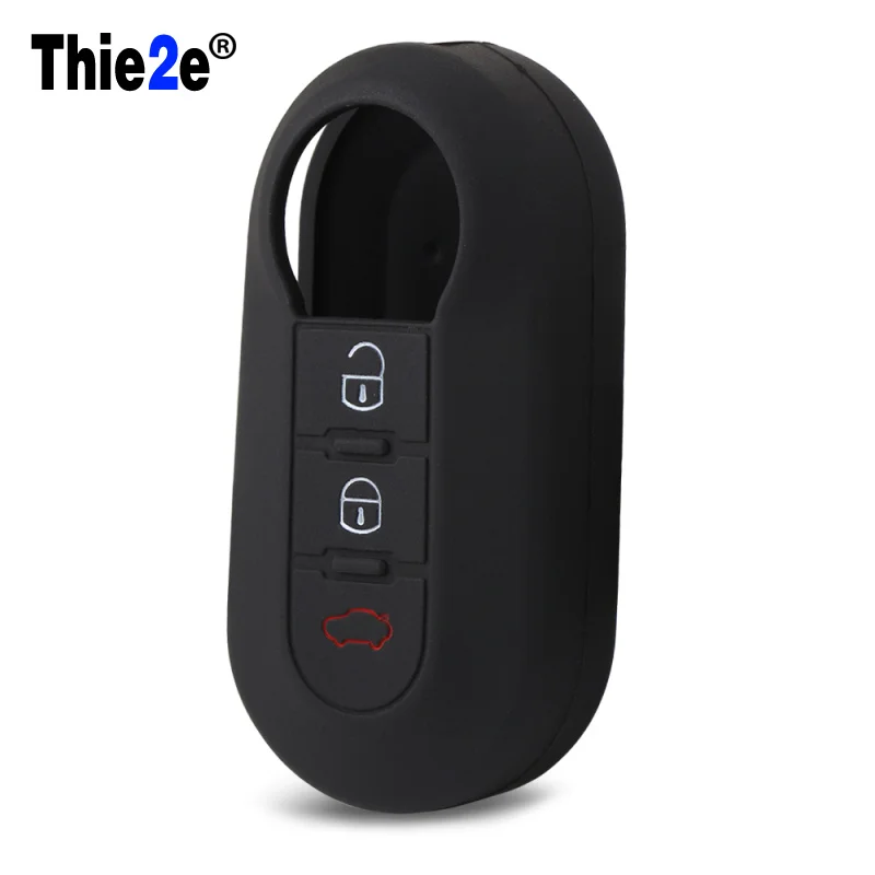 Силиконовый чехол для ключей с 3 кнопками и откидной крышкой FIAT 500 Panda Punto Bravo