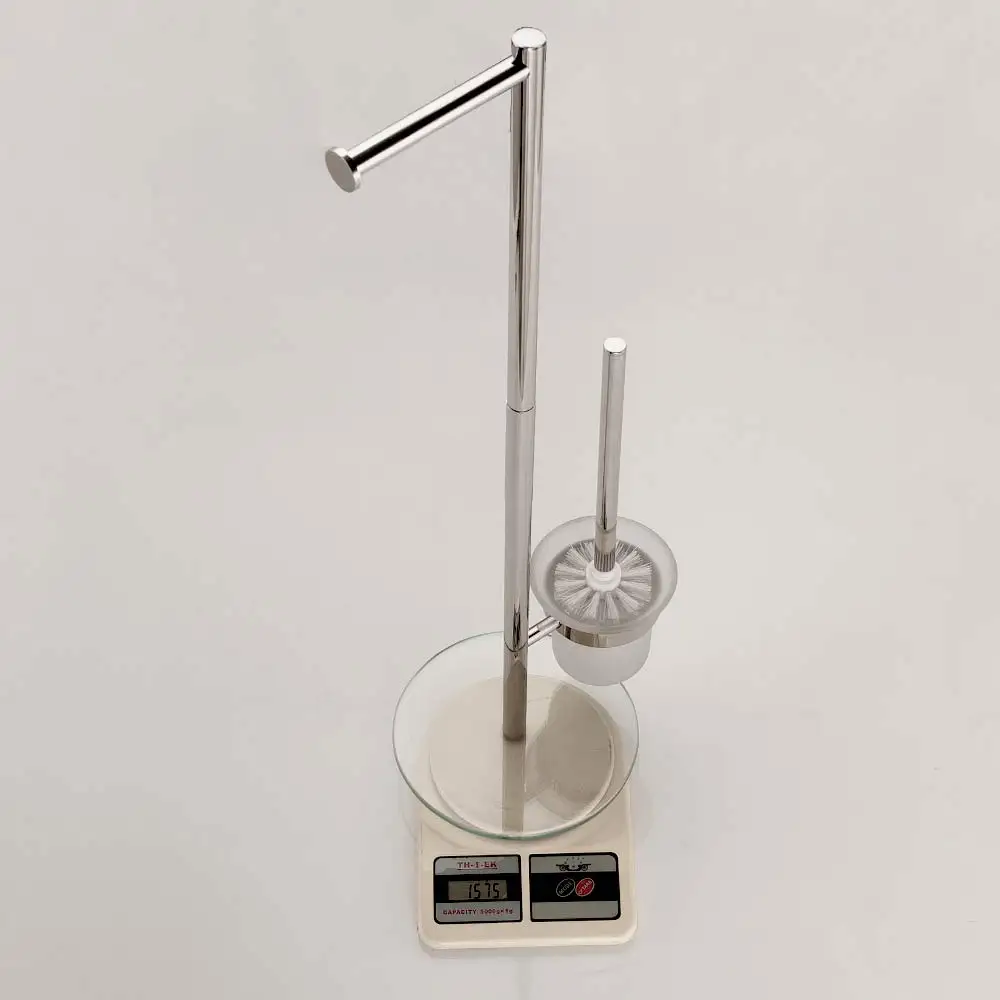SUS 304 Stainless Steel Mirror Finished Round Bottom Toilet Paper Brush Cup Holder&ampFloor Holder Bathroom Accessories | Обустройство