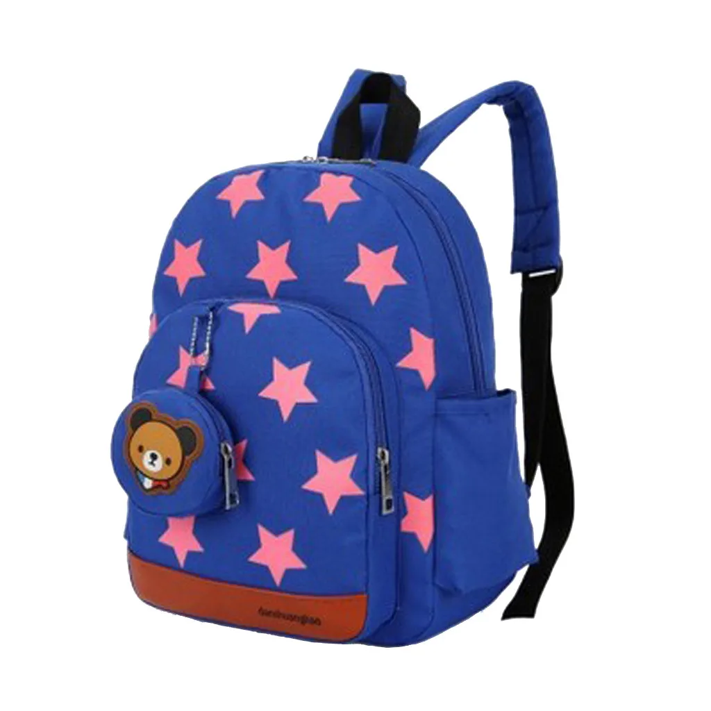 Детские нейлоновые рюкзаки с принтом звезд для детского сада и школы милый