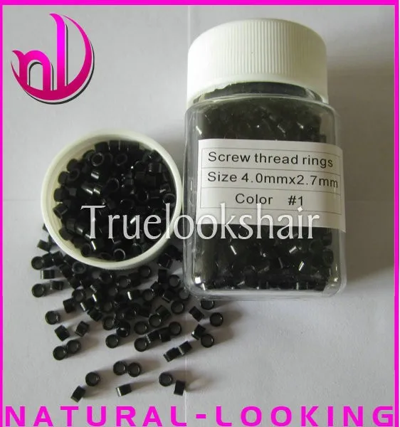 1000 шт./бутылка винтовые кольца для наращивания волос инструменты бусины