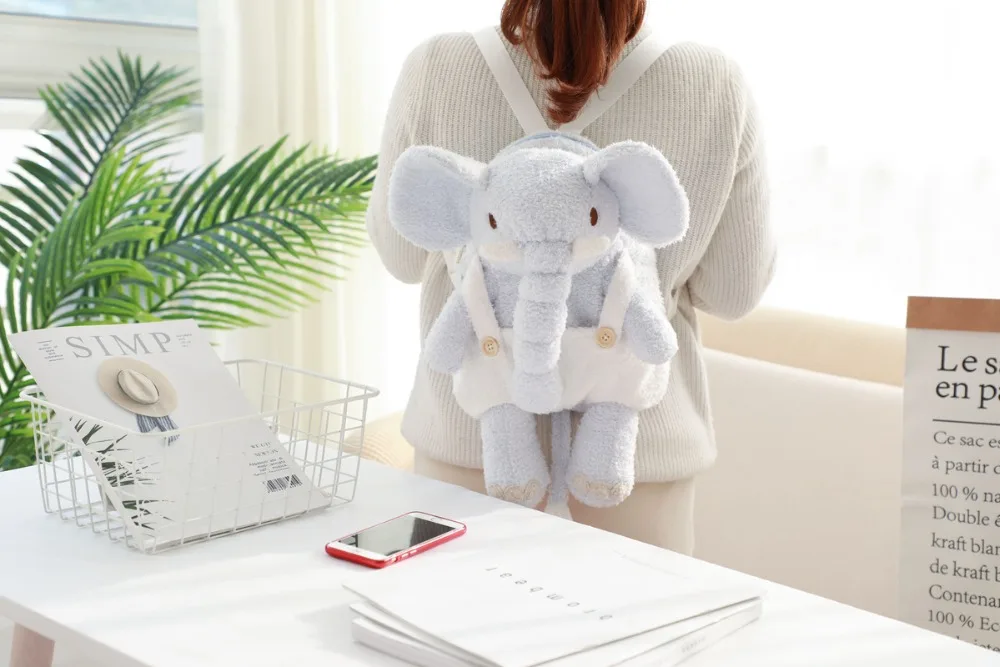 Millffy милый мультяшный японский слон Плюшевый Рюкзак мягкий peluche животные sackpack школьная сумка для девочек детские подарки
