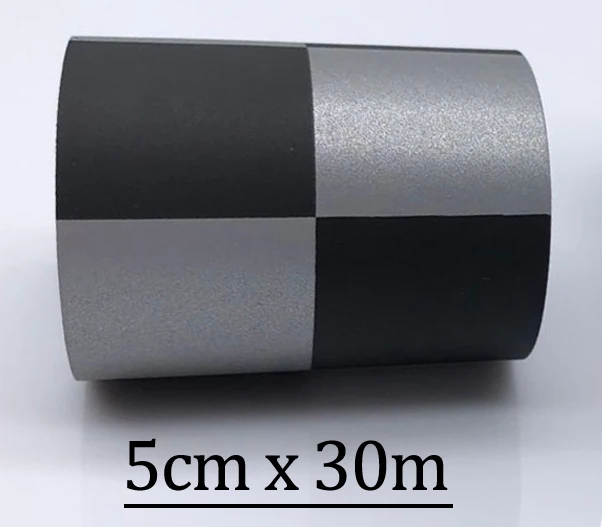 5cmx30m black silver Ширина 5 см высокая видимость серебряная отражательная лента TC Ткань нашивки на одежду - Цвет: 5cmx30m black silver