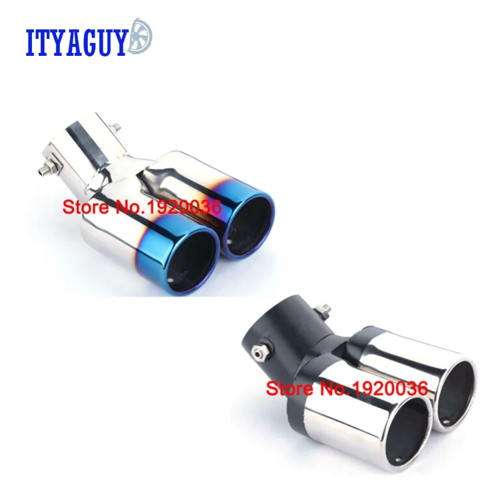 Новые аксессуары двойной задний глушитель выхлопной трубы из нержавеющей стали