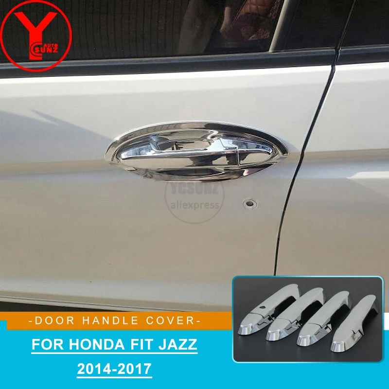 Крышка ручки двери ABS для honda fit 2014 2015 2016 2017 аксессуары хромированные наружные jazz