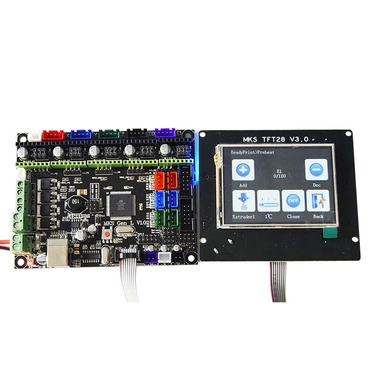 

MKS Новая основная плата V1.0 + MK TFT28/TFT32, полный сенсорный экран + USB-кабель, детали для 3D-принтера, DOM668