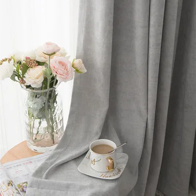 Color 1 Cloth Высококачественные плотные серые затемненные шторы для гостиной, оконные шторы для спальни, готовые портьеры, жалюзи T150#4 - Цвет: Color 1 Cloth