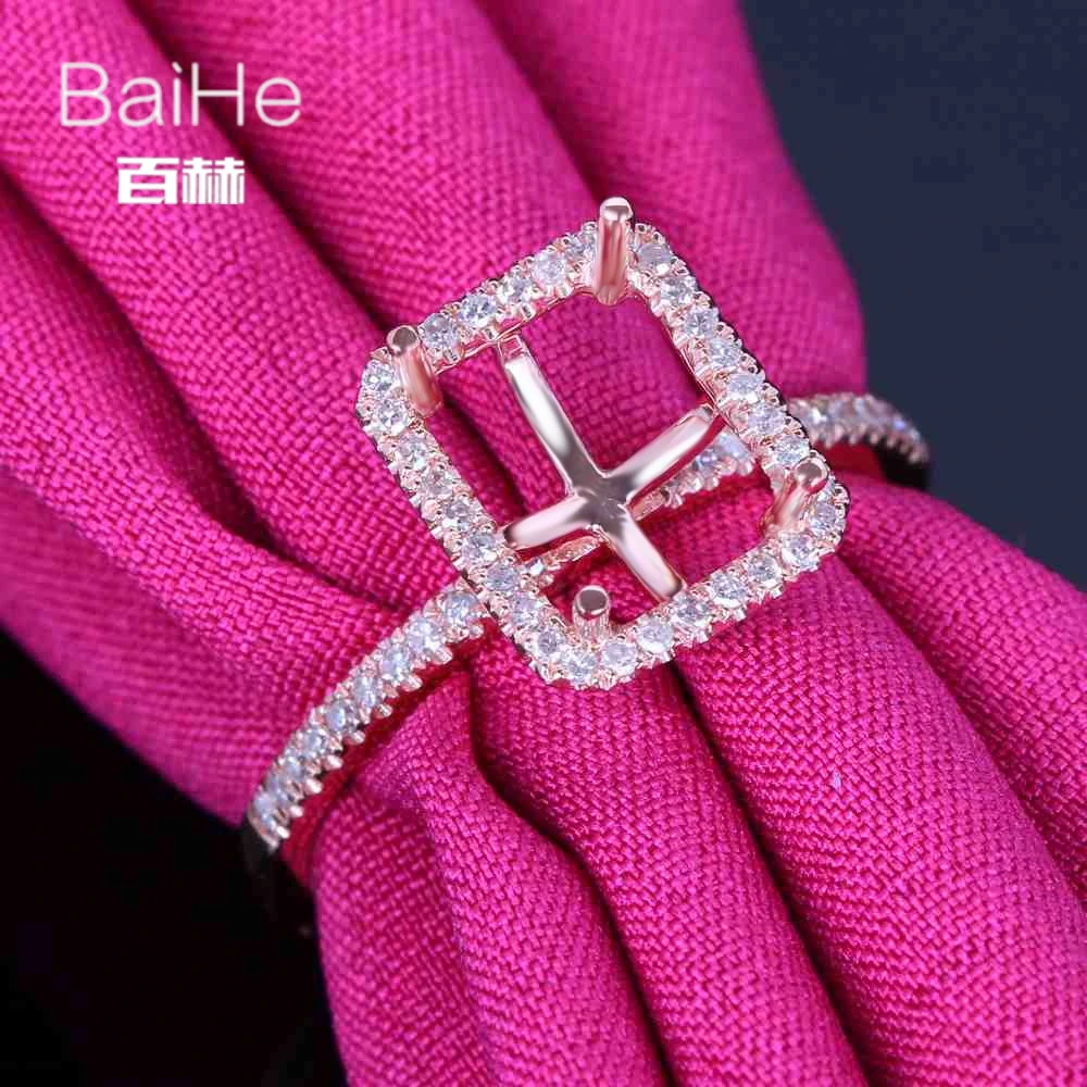BAIHE Solid 14K розовое золото изумруд свадебные женские офисные/деловые Изящные