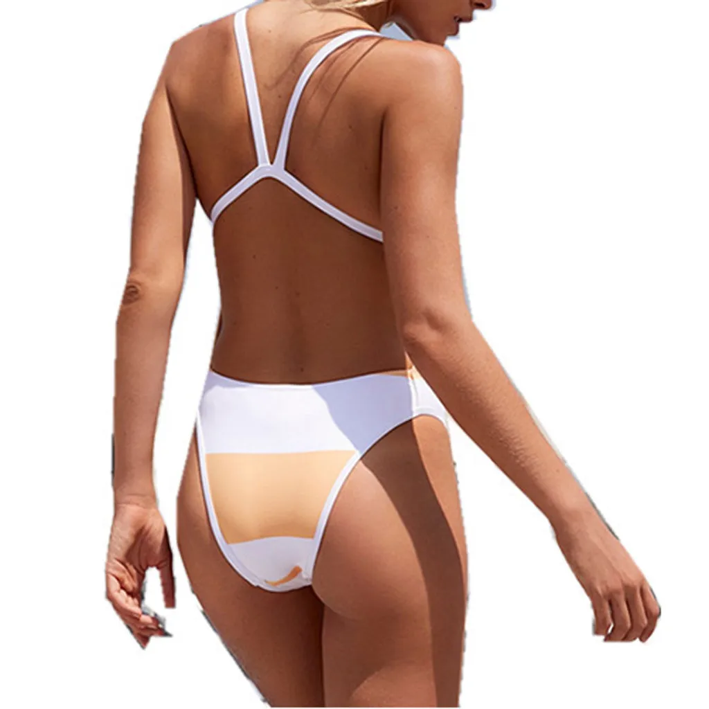 Женский купальник бикини с пуш ап и подкладкой пляжная одежда широкими полосками