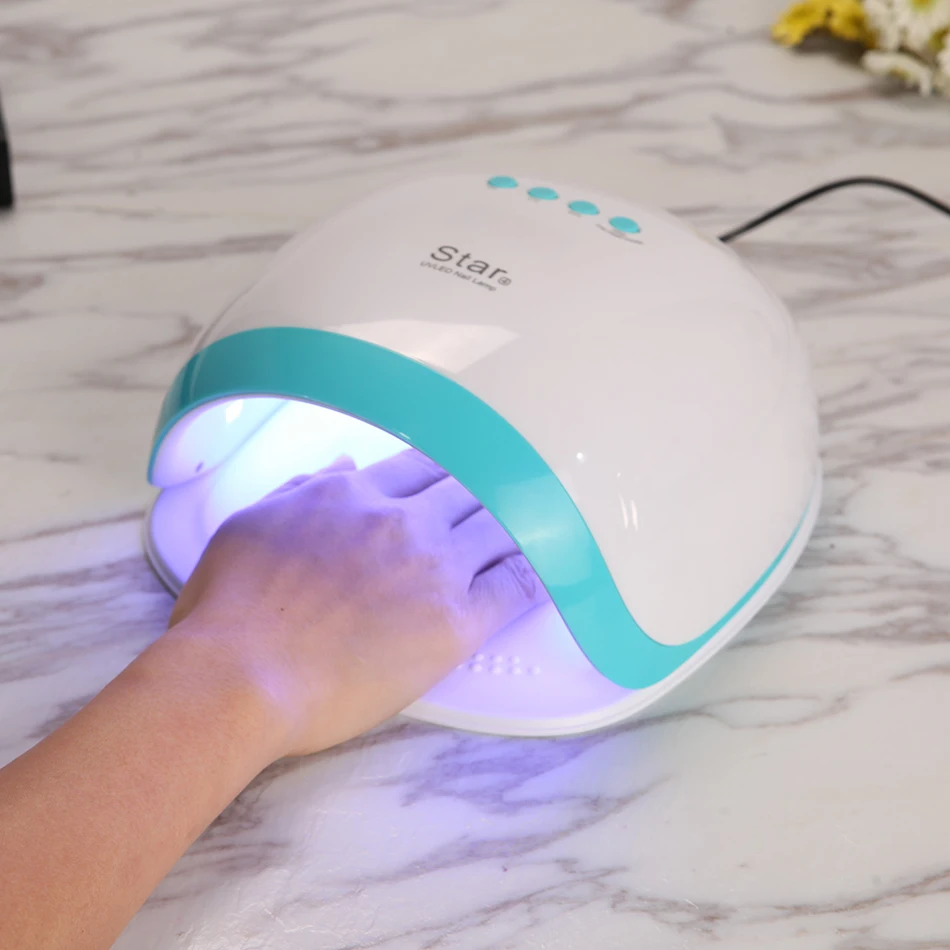 ROHWXY 60 Вт лампа для маникюра УФ светодиодный лампа для украшения ногтей Ice Nail Сушилка сушилка все гели лак гибридная звезда 4 УФ лампа