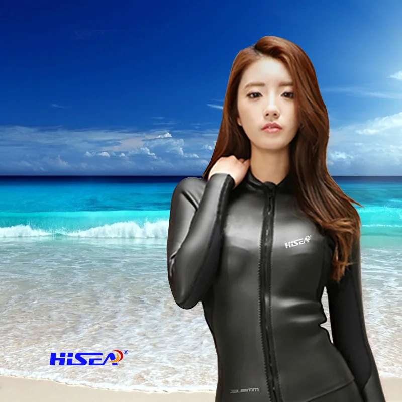 Женский неопреновый гидрокостюм топ и шорты премиум класса 3 5 мм с длинным