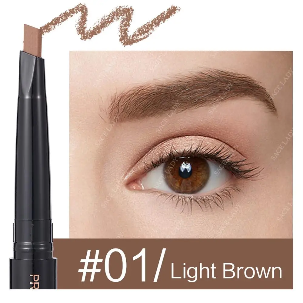 01 Light Brown SACE LADY Карандаш для бровей водостойкий макияж 4 цвета натуральный карандаш для бровей Макияж стойкий карандаш для глаз Коричневый Черный Косметика - Цвет: 01 Light Brown