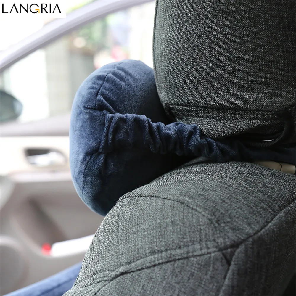 LANGRIA подушка в форме арахиса для шеи с эффектом памяти путешествий Автомобильная